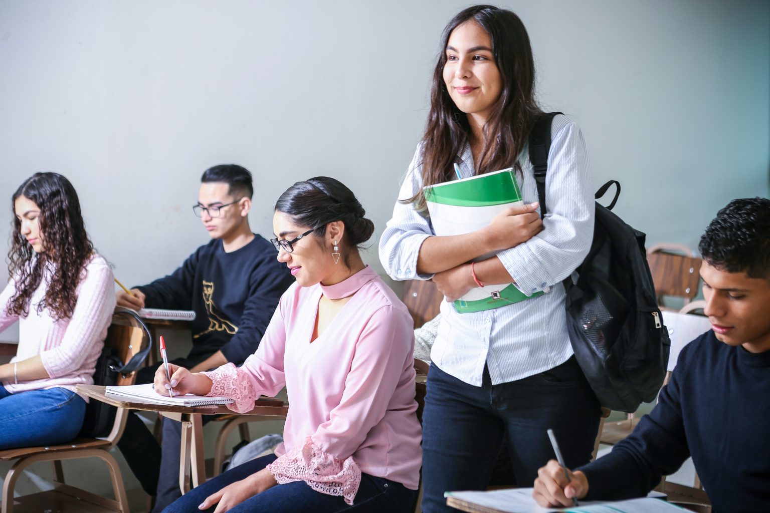 High school students in a classroom